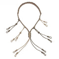 Hunting Decoy Rope Hunting Duck Call Lanyard Cord Hunter Game Whistle Lanyard Hunting Decoy Rope with 12 Adjustable Loops Rings